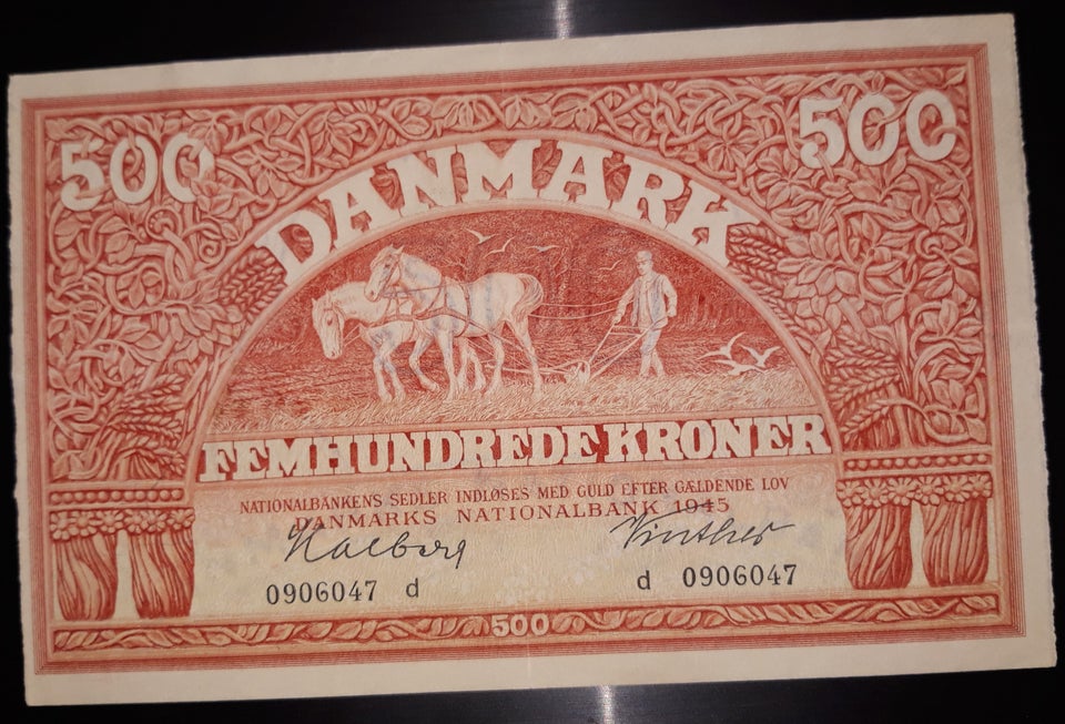 Danmark, sedler, 500