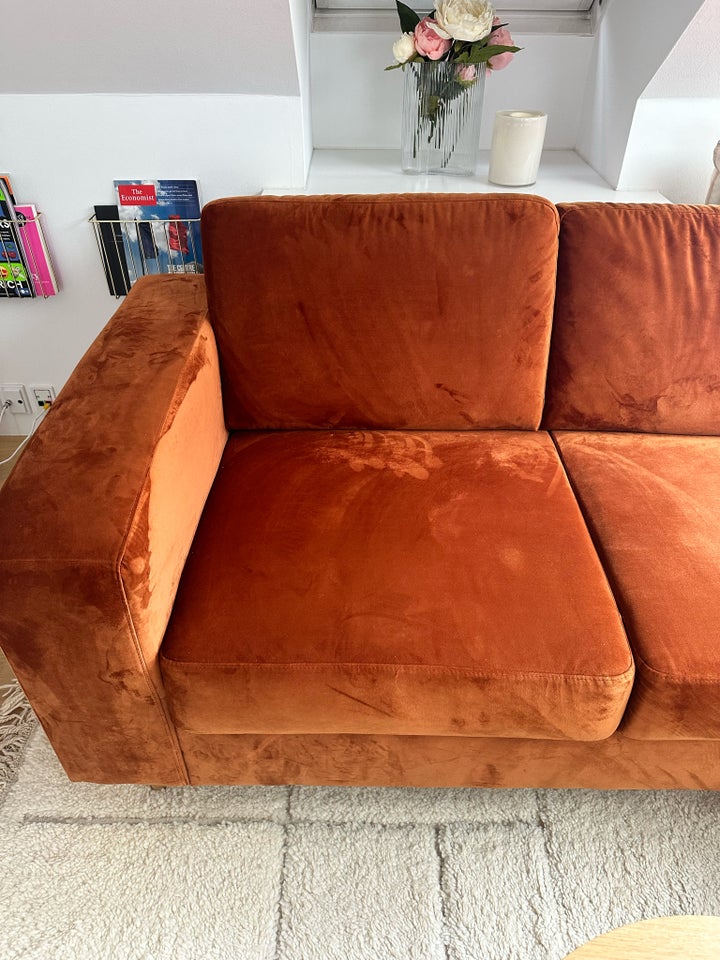 Hjørnesofa velour 5 pers