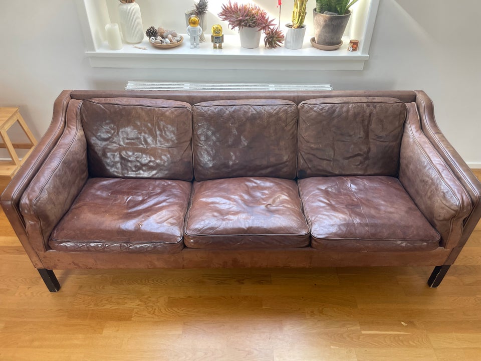 Sofa, læder, 3 pers.