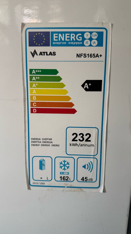 Fryseskab, Atlas, energiklasse A+