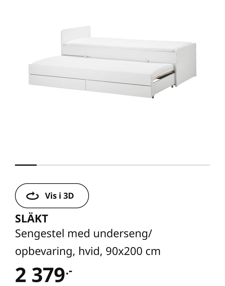 Sengeramme, Ikea Släkt, b: 90 l: 200