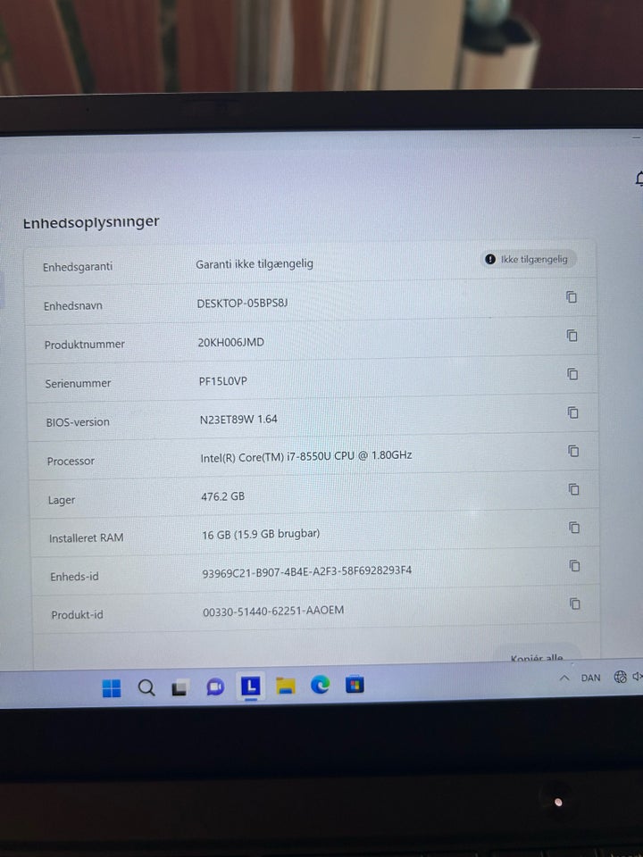 Lenovo X1 carbon 6 gen, I7-8550U 1,8