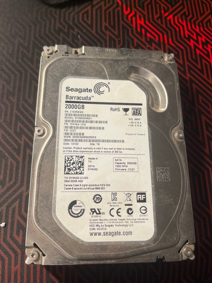 Seagate, 2000 GB, God