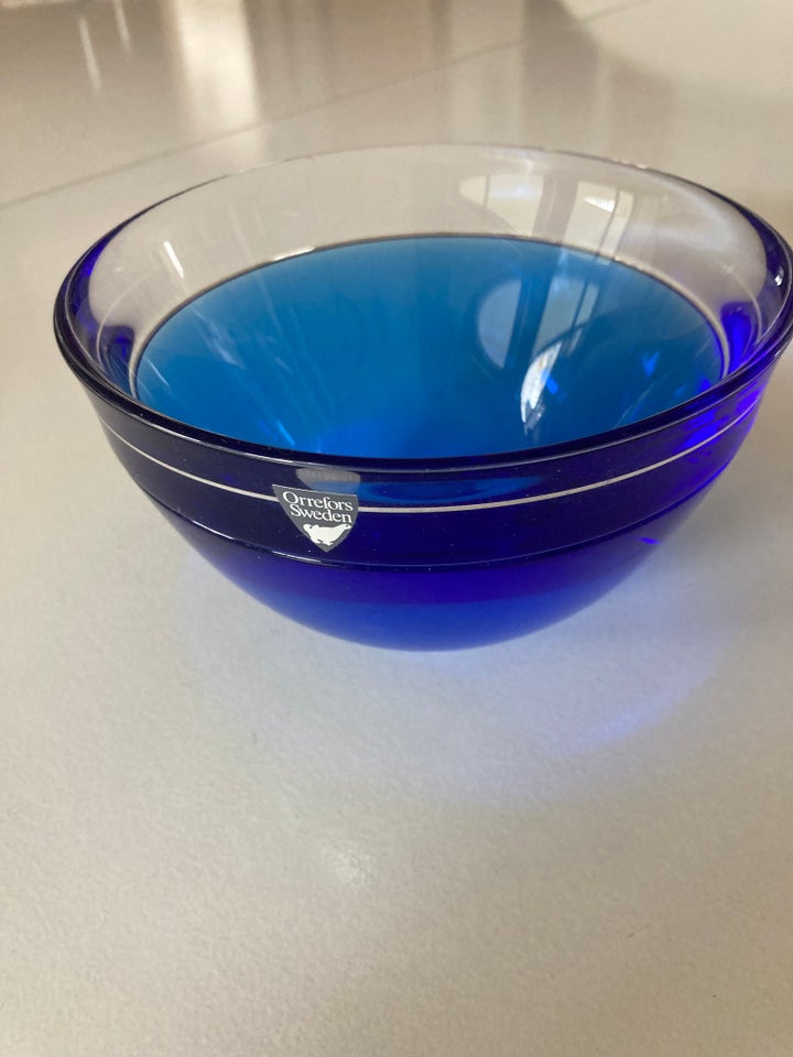 Glas Skål Orrefos Neptunus blå
