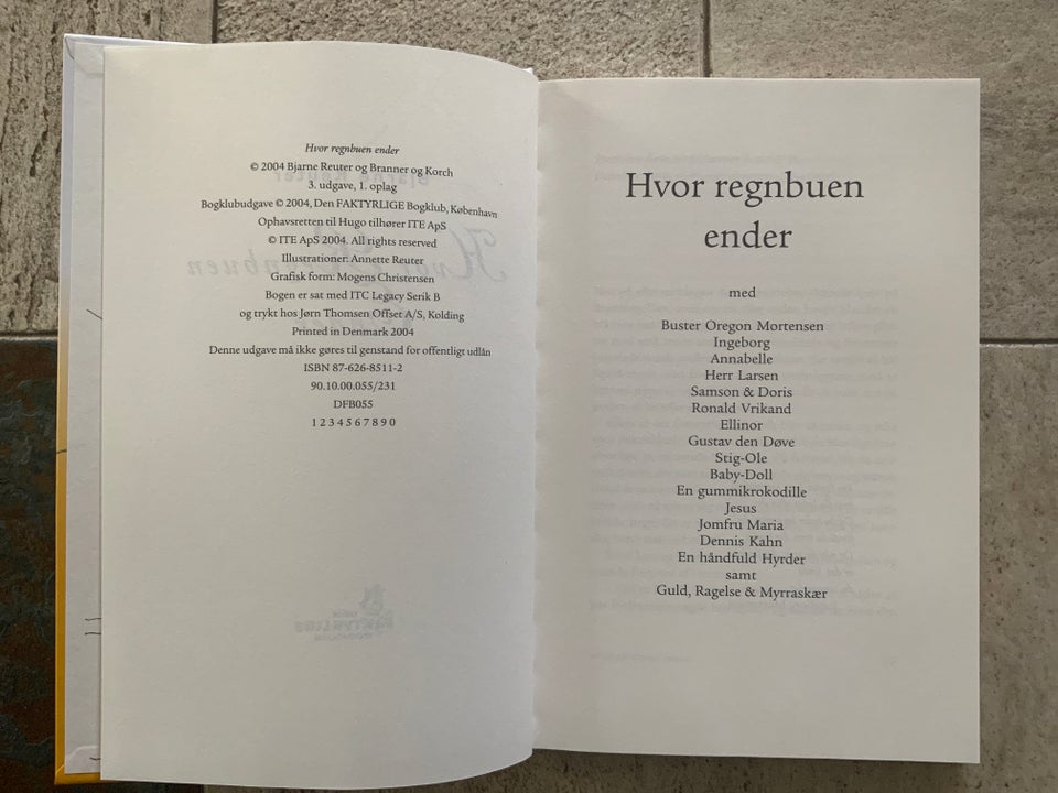 HVOR REGNBUEN ENDER, Bjarne Reuter