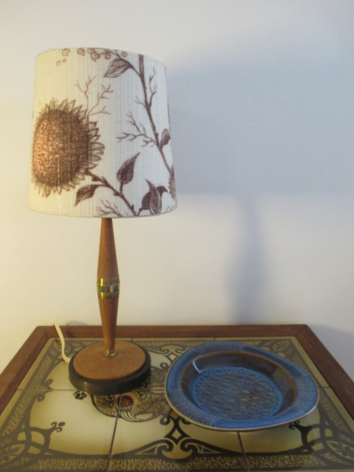 Lampe dansk retro i teak og messing