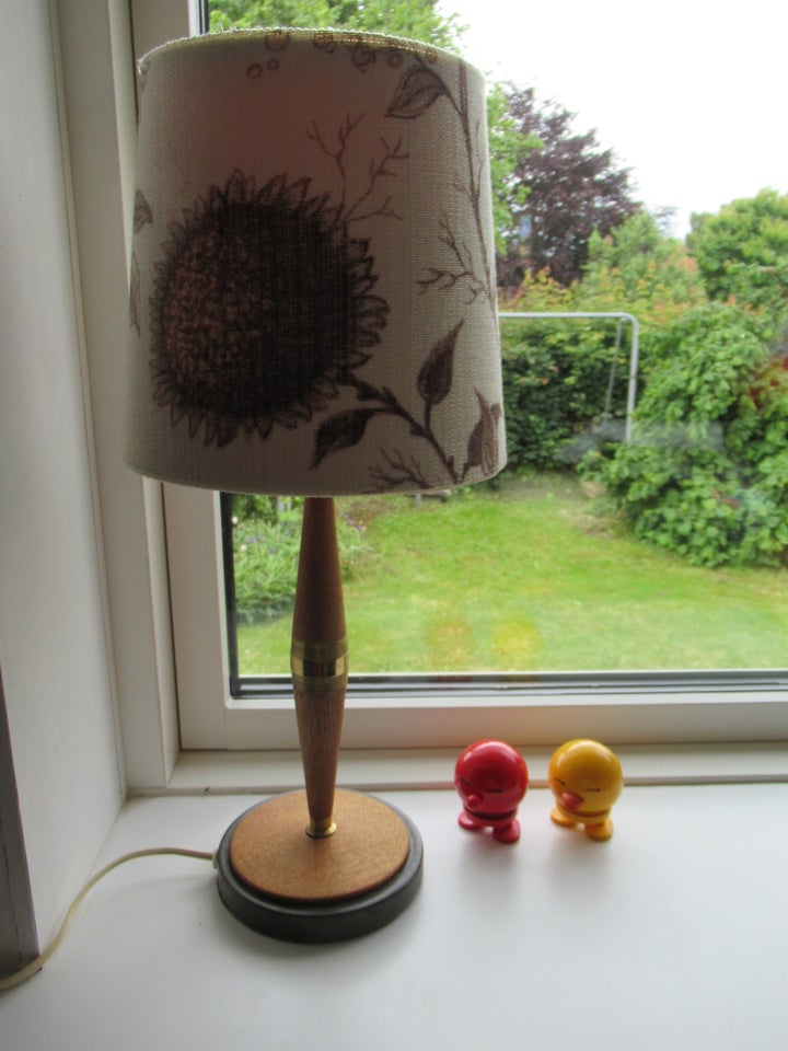 Lampe dansk retro i teak og messing