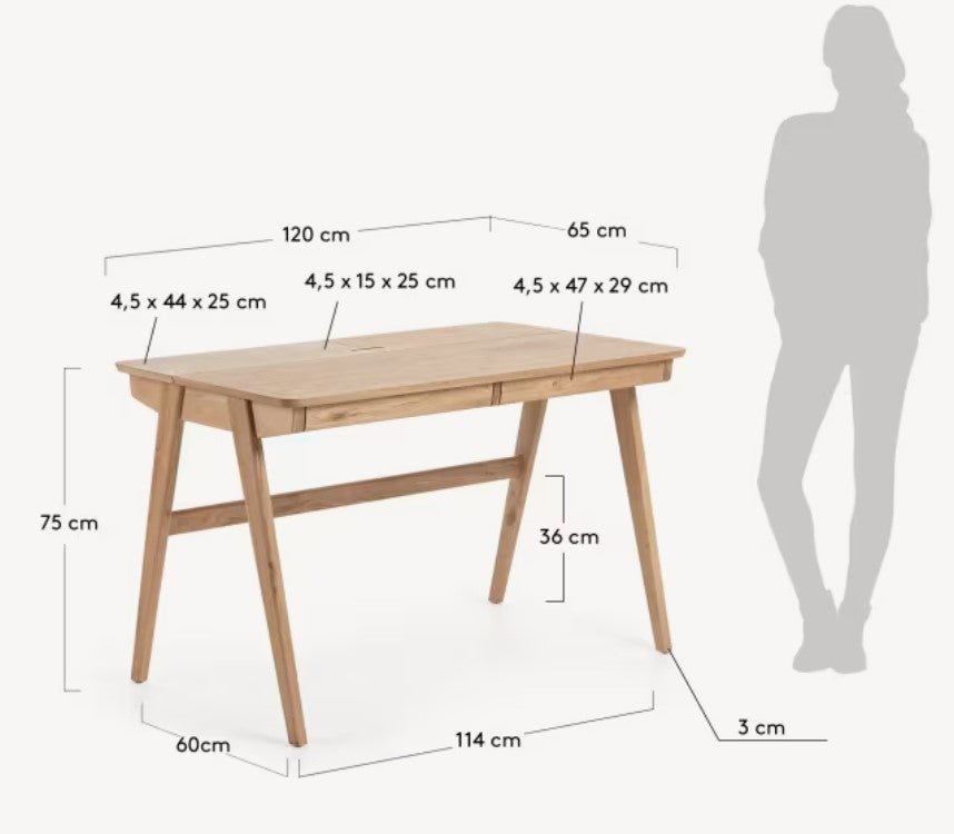 Skrivebord Kave Home b: 120 d: 65