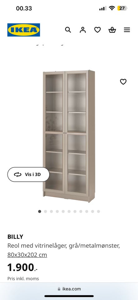 Vitrineskab IKEA