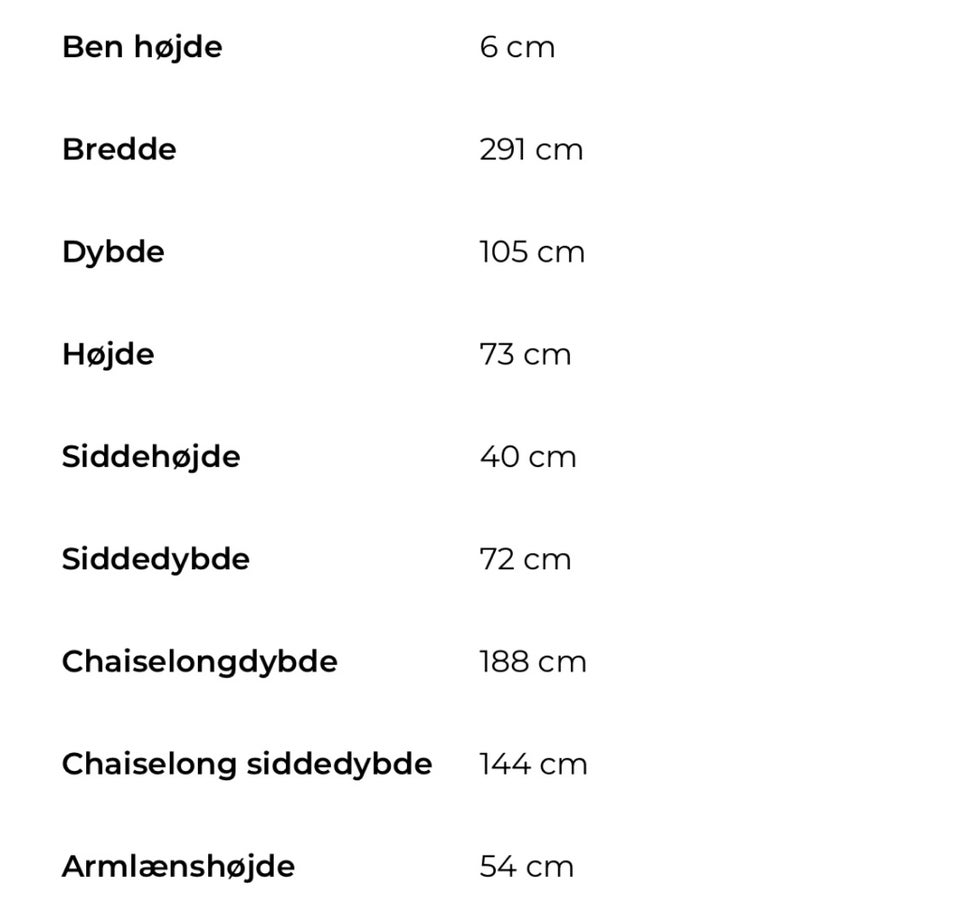 Chaiselong 3 pers  Bolia