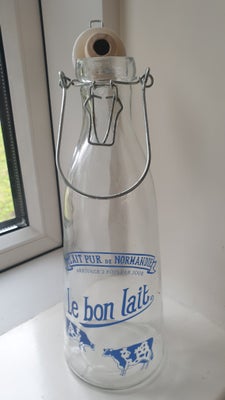Glas Vintage Mælkeflaske med