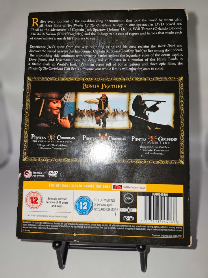 3 x Pirates of the Caribbean, DVD,