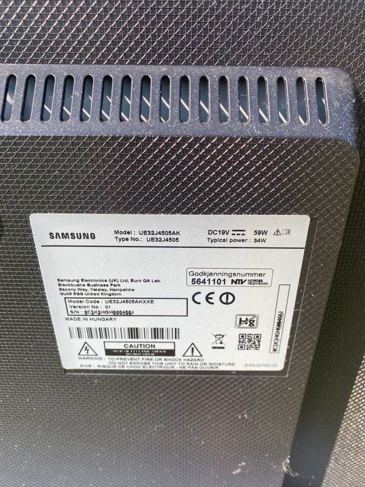 andet, Samsung, UE32J4405AK