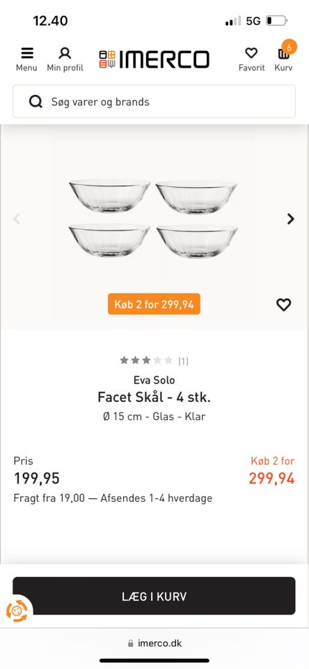 Glas, Skåle, Eva Solo