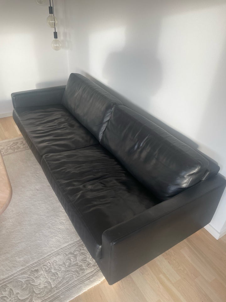 Sofa, læder, 3 pers.