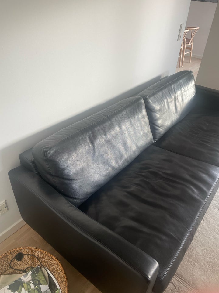 Sofa, læder, 3 pers.