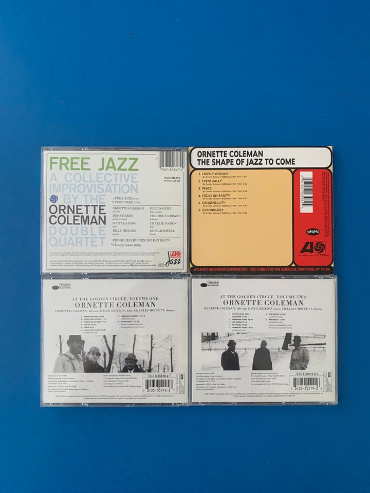 ORNETTE COLEMAN: 4 CD ALBUMS, jazz