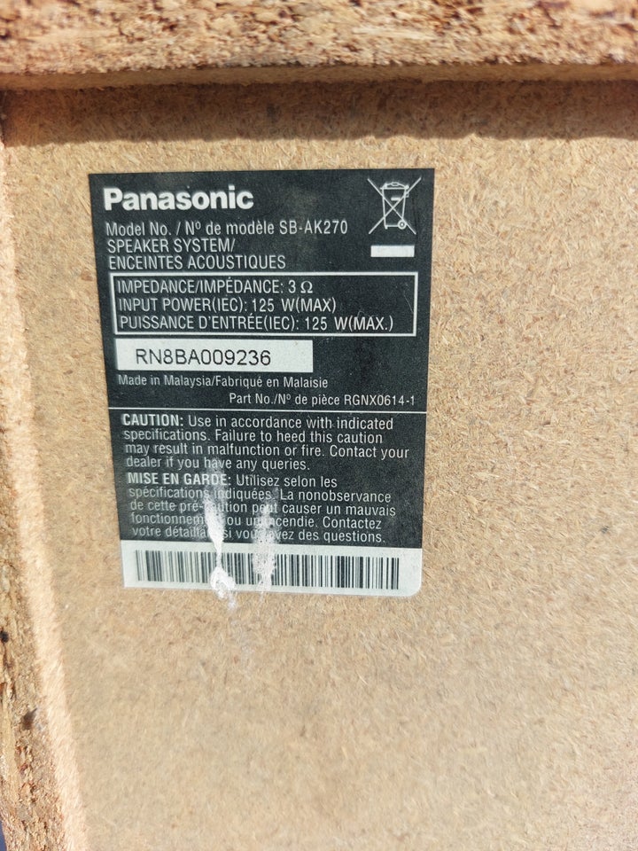 Højttaler, Panasonic, God