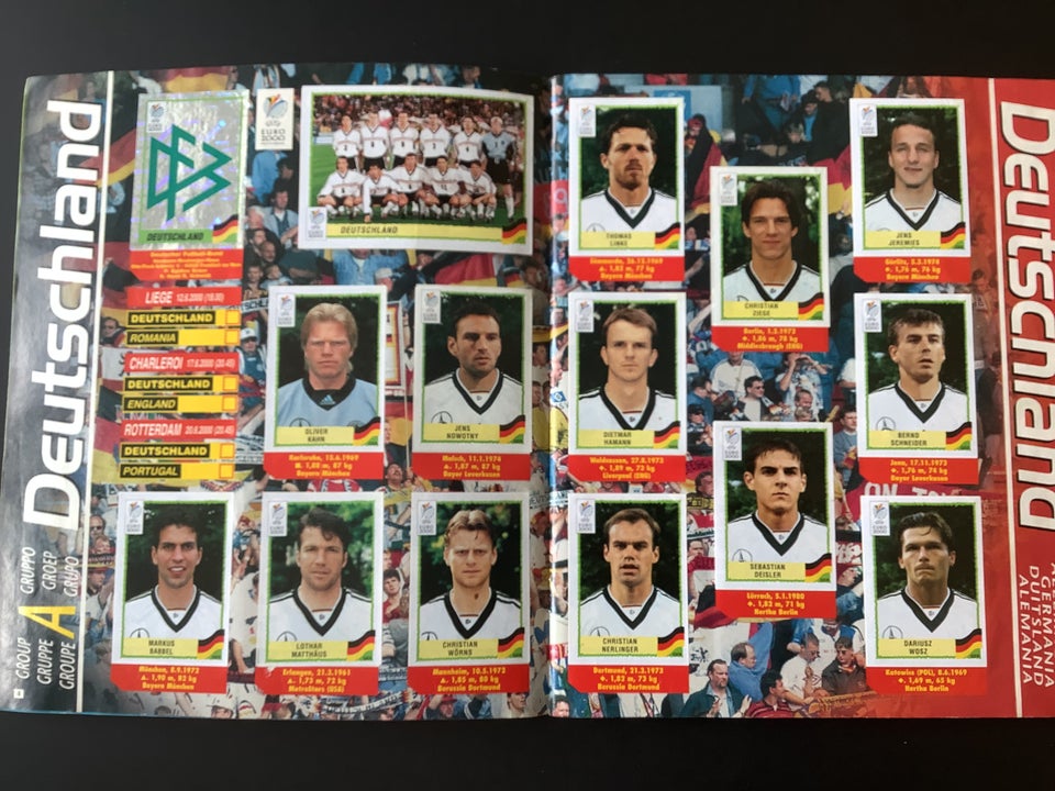 Samlekort Panini EURO 2000