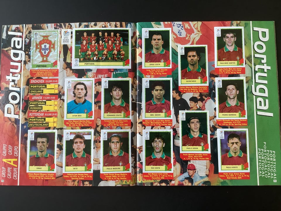 Samlekort Panini EURO 2000