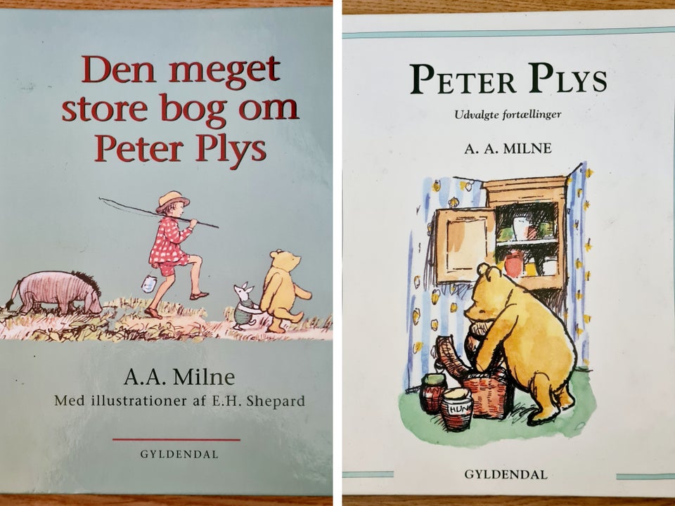 2 store Peter Plys Bøger, A.A. Milne