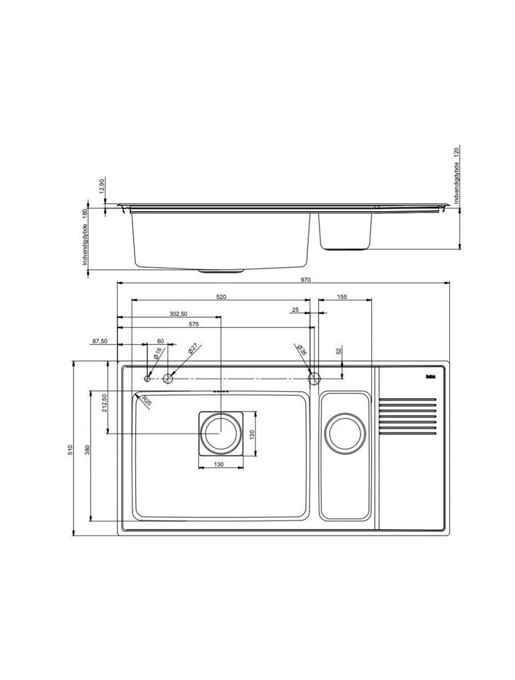 Stålvask/Intra Frame - FR97SXH