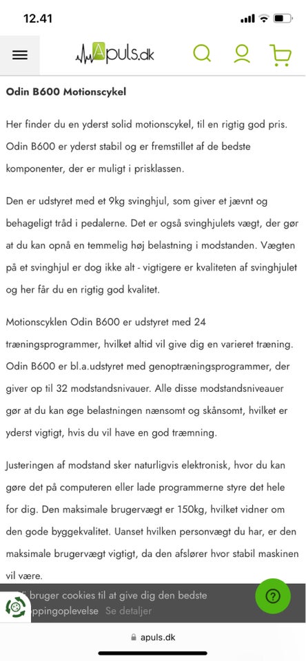 Motionscykel Motionscykel Odin