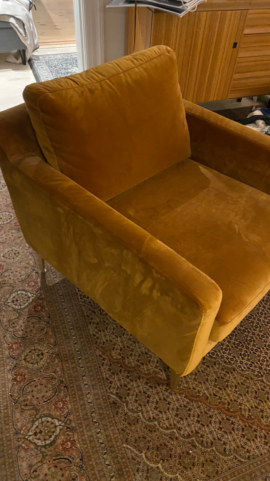 Lænestol, velour, SOFA COMPANY