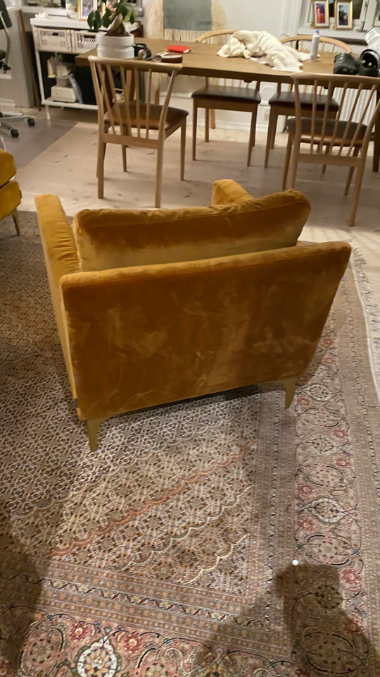 Lænestol, velour, SOFA COMPANY