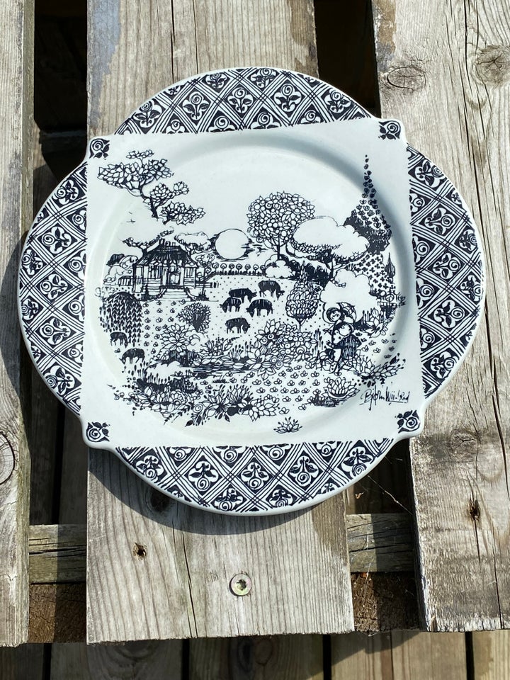 Porcelæn Platte Bjørn Wienblad