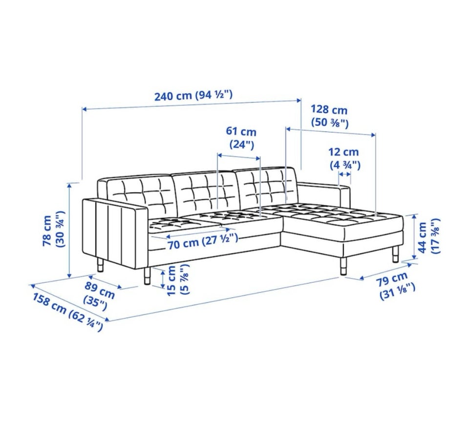 Sofa, stof, 4 pers.