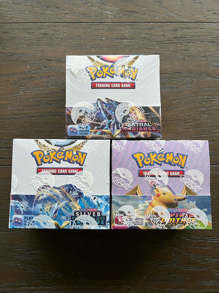 Samlekort, 3x Pokemon booster boxe