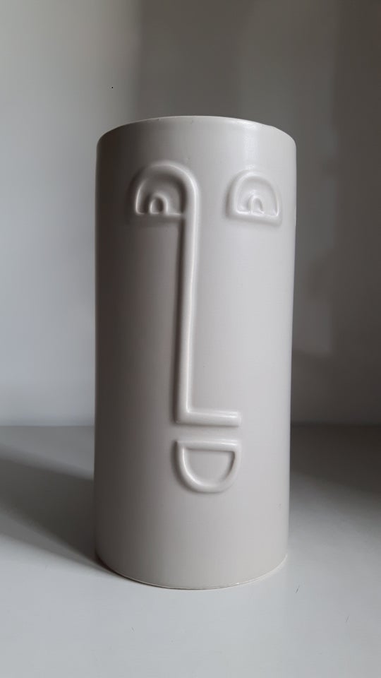 Vase Skulptur, Ansigtsvase GRÅ