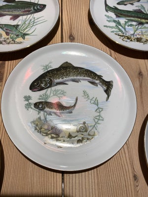 Porcelæn Fisketallerkner