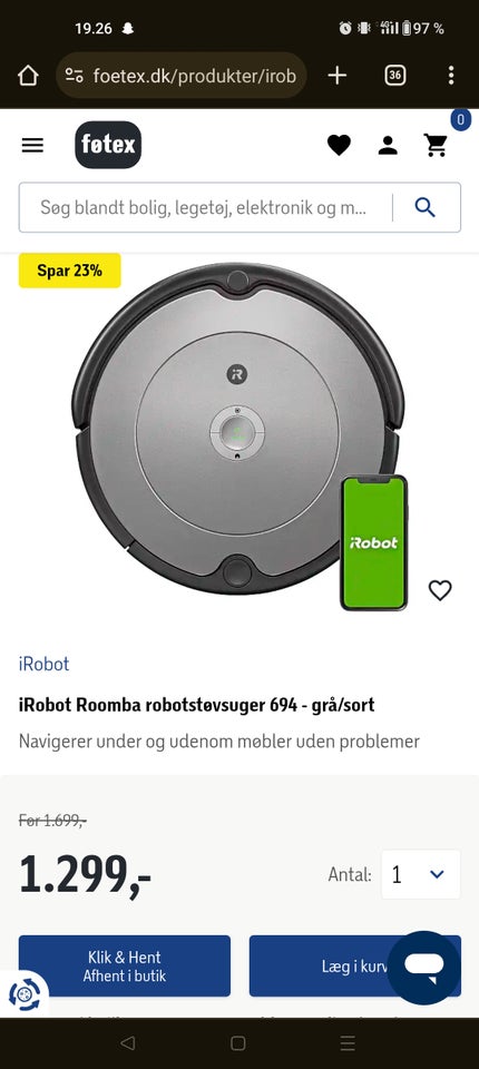 Robotstøvsuger iRobot iRobot