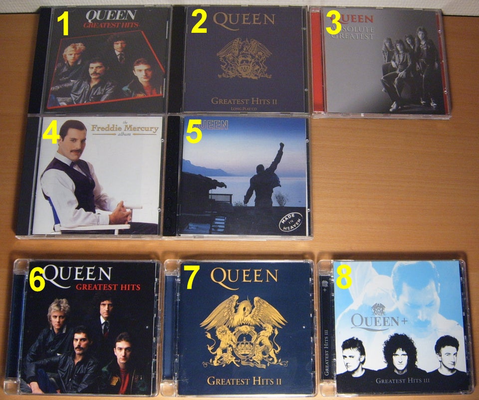 Queen / Freddie Mercury: 8 Titler,