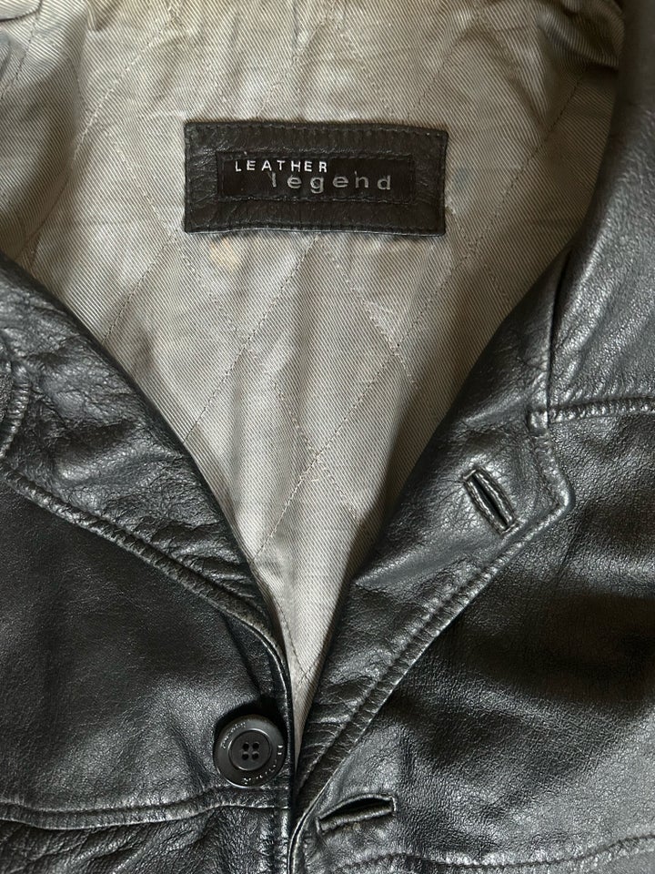 Læderjakke, str. 40, Leather