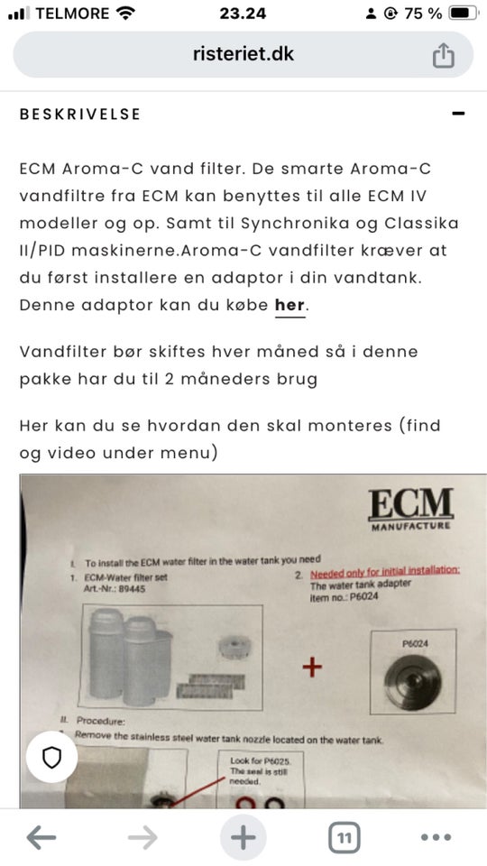 Vandfilter ECM Brita