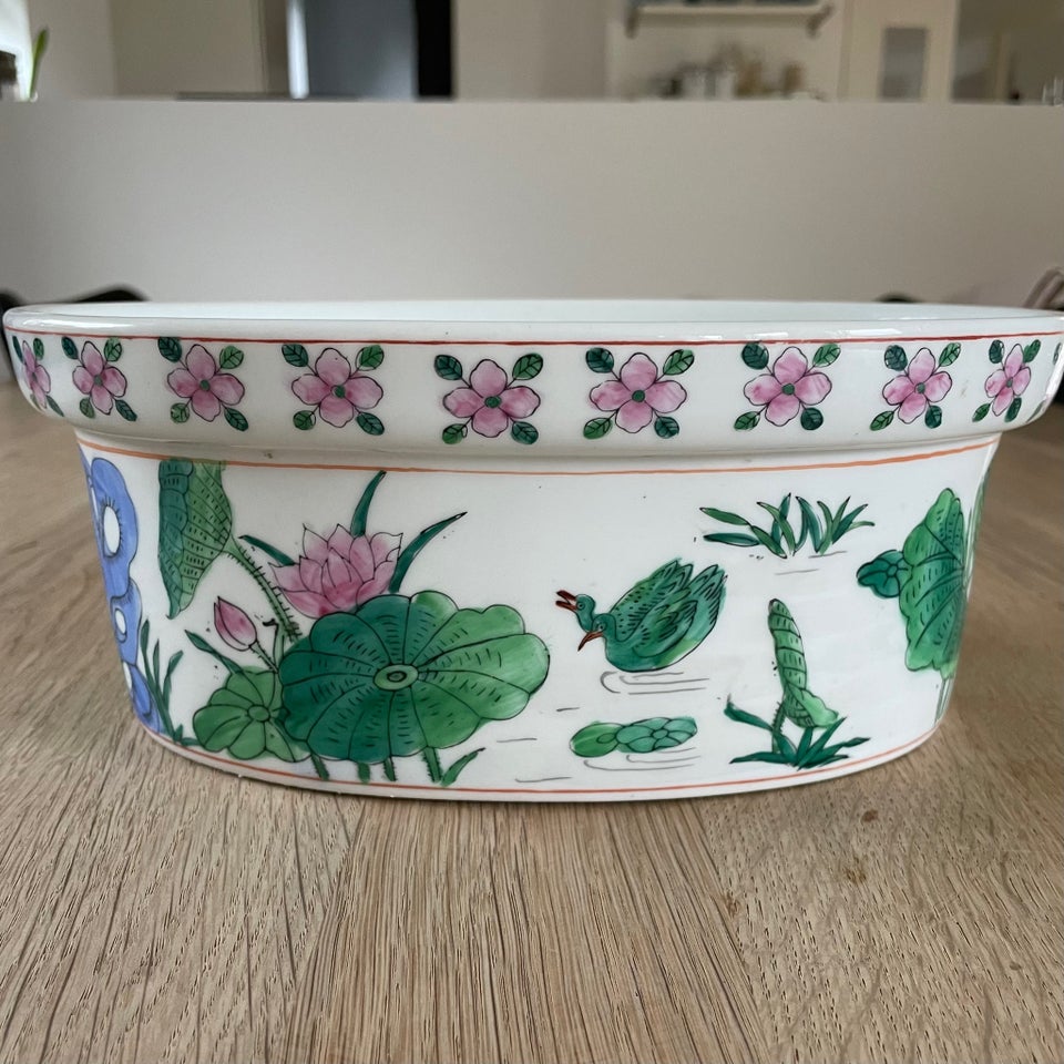 Håndmalet porcelæns skål Vintage