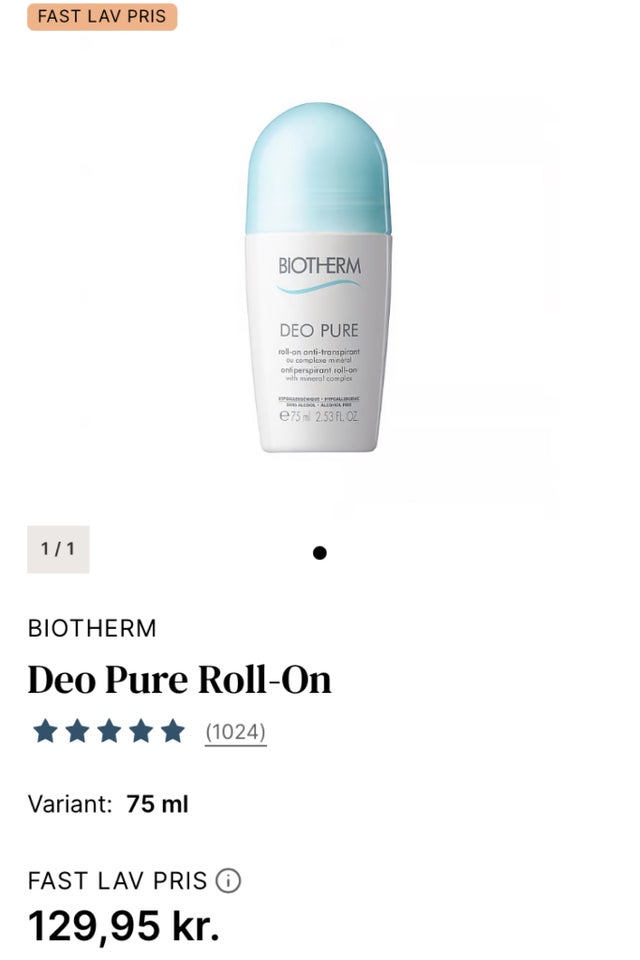 Damedeodorant Roll on Biotherm