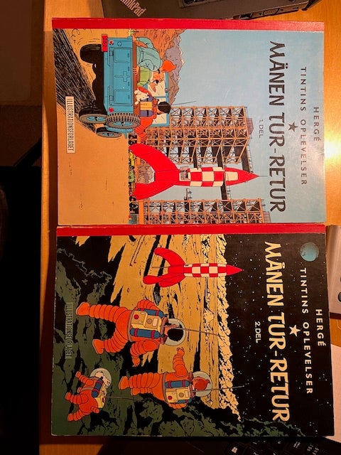 Tintin Månen Tut Retur 1 + 2, Herge,