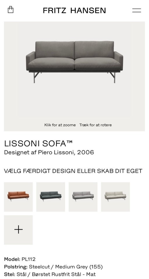 Sofa, uld, Fritz Hansen