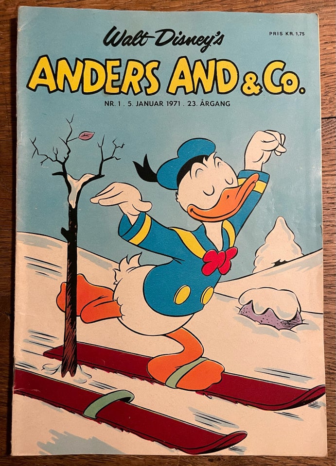 Anders And 1971 nr. 1 inkl. bagklap,