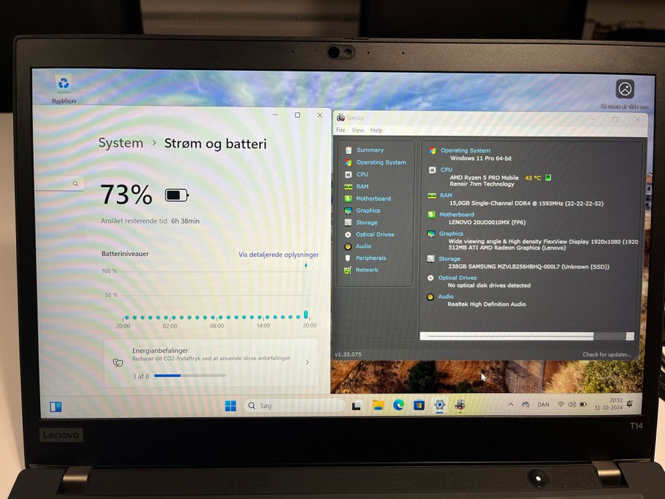 Lenovo T14 14” FHD IPS - Ryzen, AMD