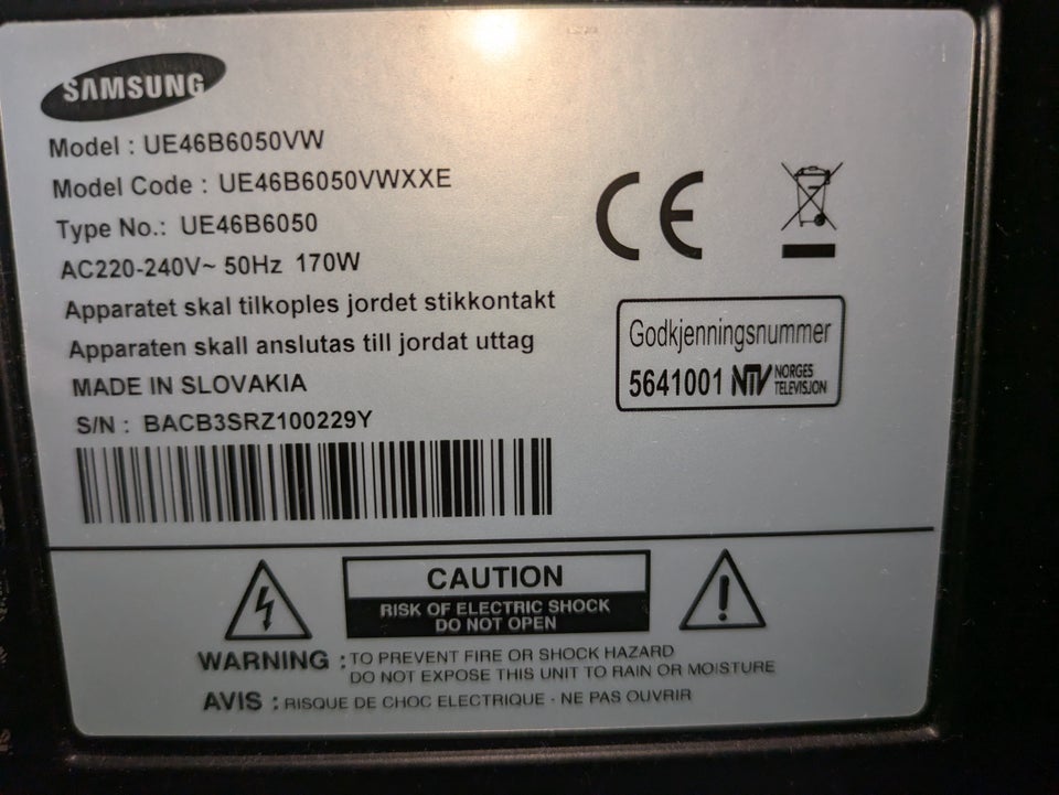 LED, Samsung, Ue46b6050vw