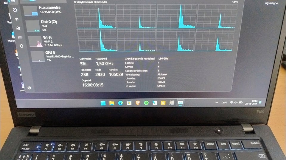 Lenovo T490 16Ghz GHz 16GB GB ram