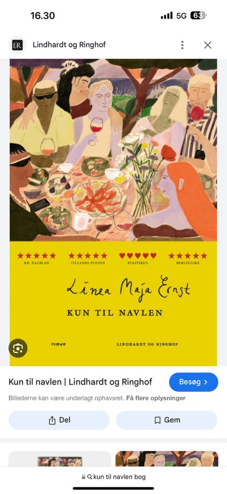 Kun til navlen, Linea Maja Ernst ,