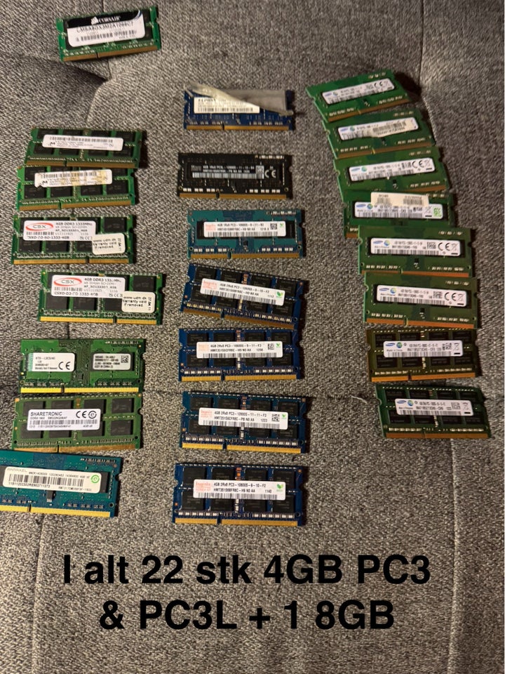 Sælges samlet 50 ddr3  ddr...