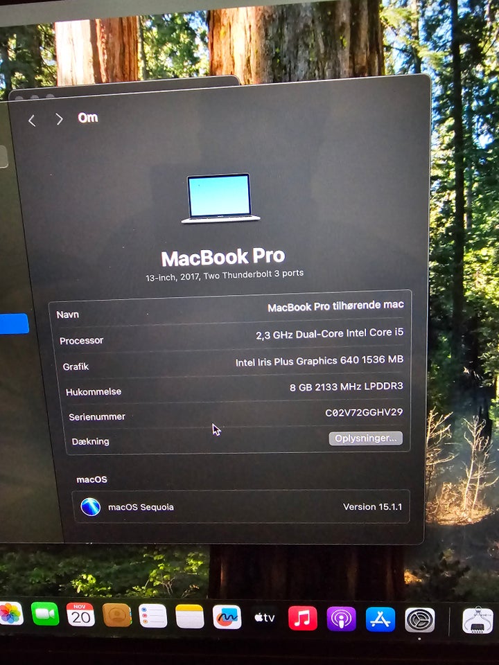 MacBook Pro, 2017 a1708 model. , I5