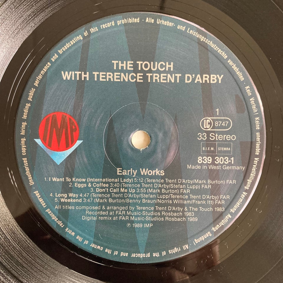 LP, The Touch With Terence Trent